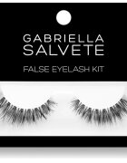 Gabriella Salvete False Eyelash Kit umetne trepalnice z lepilom vrsta Basic Black 1 kos