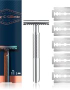 Gillette King C. Double Edge brivnik + nadomestne britvice 5 kos