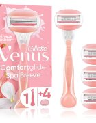 Gillette Venus ComfortGlide Spa Breeze Ženska britvica + nadomestne britvice 4 kos
