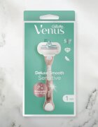 Gillette Venus Deluxe Smooth Sensitive brivnik + nadomestne britvice RoseGold 3 kos