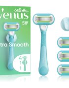 Gillette Venus Extra Smooth ženski brivnik z držalom za prho + nadomestne britvice 6 kos