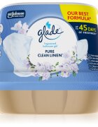 Glade Clean Linen dišeči gel za v kopalnico 180 g