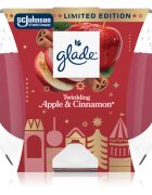 Glade Twinkling Apple & Cinnamon dišeča sveča 204 g