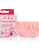 GLOV Heart-Shaped Ultrasoft pralne blazinice za odstranjevanje ličil 5 kos