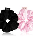 GLOV Scrunchies S elastike za lase Pink/Black 2 kos