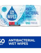 GoWipes Anti-Bacterial Effect D-Panthenol vlažni čistilni robčki s protibakterijskim učinkom 60 kos