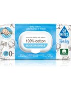 GoWipes Baby 100% Cotton Biodegradable otroški nežni vlažni robčki za občutljivo kožo 0+ 50 kos