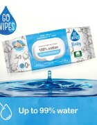 GoWipes Baby 100% Cotton Biodegradable otroški nežni vlažni robčki za občutljivo kožo 0+ 50 kos