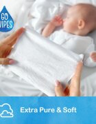 GoWipes Baby 100% Cotton Biodegradable otroški nežni vlažni robčki za občutljivo kožo 0+ 50 kos