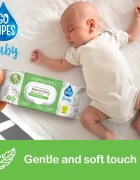 GoWipes Baby Natural Fibers otroški nežni vlažni robčki za občutljivo kožo 0+ 50 kos