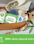 GoWipes Baby Natural Fibers otroški nežni vlažni robčki za občutljivo kožo 0+ 50 kos