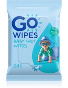 GoWipes Baby Wet Wipes otroški nežni vlažni robčki za zelo občutljivo suho in atopično kožo 24 kos