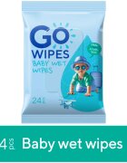 GoWipes Baby Wet Wipes otroški nežni vlažni robčki za zelo občutljivo suho in atopično kožo 24 kos