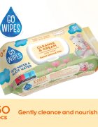 GoWipes Cleanse & Cream Sweet Almond Milk otroški nežni vlažni robčki za občutljivo kožo aloe vera 0+ 50 kos
