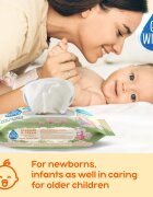 GoWipes Cleanse & Cream Sweet Almond Milk otroški nežni vlažni robčki za občutljivo kožo aloe vera 0+ 50 kos