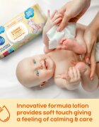 GoWipes Cleanse & Cream Sweet Almond Milk otroški nežni vlažni robčki za občutljivo kožo aloe vera 0+ 50 kos