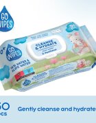 GoWipes Cleanse & Hydrate otroški nežni vlažni robčki za občutljivo kožo aloe vera 0+ 50 kos