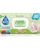 GoWipes Cleanse & Protect Chamomile extract otroški nežni vlažni robčki z aloe vero 50 kos