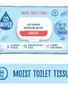 GoWipes Comfort vlažilni toaletni papir za občutljivo kožo 44 kos