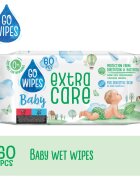 GoWipes Extra Care vlažni čistilni robčki za otroke za občutljivo kožo 0+ 60 kos