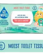GoWipes For Kids & Juniors vlažilni toaletni papir za občutljivo kožo za otroke 44 kos