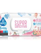 GoWipes Super Sensitive vlažni čistilni robčki za otroke za občutljivo kožo 0+ 60 kos