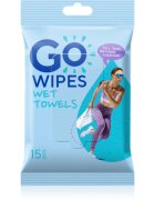GoWipes Wet Towels osvežujoče vlažne brisačke 26x20 cm 15 kos