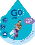 GoWipes Wet Towels osvežujoče vlažne brisačke 26x20 cm 15 kos