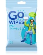 GoWipes Wet Towels osvežujoče vlažne brisačke 26x20 cm 15 kos