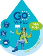 GoWipes Wet Towels osvežujoče vlažne brisačke 26x20 cm 15 kos