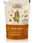 Green Pharmacy Almond & Argan Oil tekoče milo za roke nadomestno polnilo 460 ml