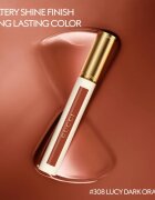 Gucci Beauty Glow Oil-In-Water Tint Liquid Lipstick bleščeča vlažilna tekoča šminka odtenek 308 Lucy Dark Orange 6.5 ml