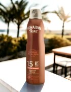 Hawaiian Tropic Glowing Protection Dry Oil Spray zaščitno pršilo za sončenje SPF 15 177 ml