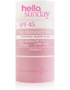 hello sunday the shimmer one mineral glow stick mineralna zaščitna paličica za občutljive predele kože SPF 45 20 g
