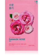 Holika Holika Pure Essence Damask Rose maska iz platna z vlažilnim in revitalizacijskim učinkom 20 ml