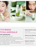 House of Hur Phyto Brew Matcha Ampoule vlažilni in pomirjajoči serum za osvetlitev kože 50 ml