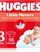 Huggies Little Movers Ultra Comfort plenice za enkratno uporabo Jumbo 4 - 9 kg 56 kg
