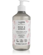 I Love Naturals Rose & Argan losjon za telo 500 ml