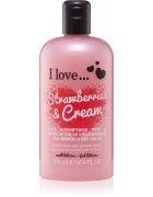 I Love Strawberries & Cream krema za prhanje in kopanje 500 ml