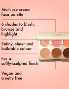ICONIC London Multi-Use Cream Blush Bronze and Highlight Palette večnamenska paleta za obraz 6x3.2 g