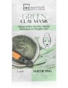 IDC INSTITUTE Green Clay Mask čistilna matirajoča maska z karitejevim maslom 3x8 g