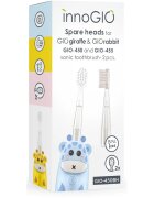 innoGIO GIOGiraffe & GIORabbit Spare Heads Transparent nadomestne glave za zobno ščetko za otroke GIOGiraffe & GIORabbit Sonic Toothbrush 2 kos