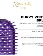 Janeke Curvy Vented Brush ravna krtača za hitrejše sušenje las 15x5 cm