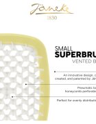 Janeke The Original SuperBrush Small majhna ravna krtača za lase za lase Yellow 1 kos