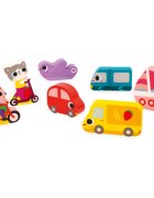 Janod Chunky Puzzle Vehicles aktivnostna vstavljanka 18m+ 7 kos
