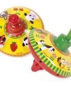 Janod Farm Spinning Top glasbena igrača 2y+ 1 kos