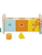 Janod Shape Sorter Box with Keys aktivnostna vstavljanka 18m+ 1 kos