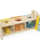 Janod Shape Sorter Box with Keys aktivnostna vstavljanka 18m+ 1 kos
