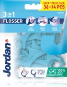 Jordan Flosser 3in1 zobna nitka 50 kos