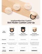 JUNG SAEM MOOL Skin Nuder Cover Layer Cushion vlažilni make-up v gobici + nadomestno polnilo odtenek Medium Deep 2x14 g